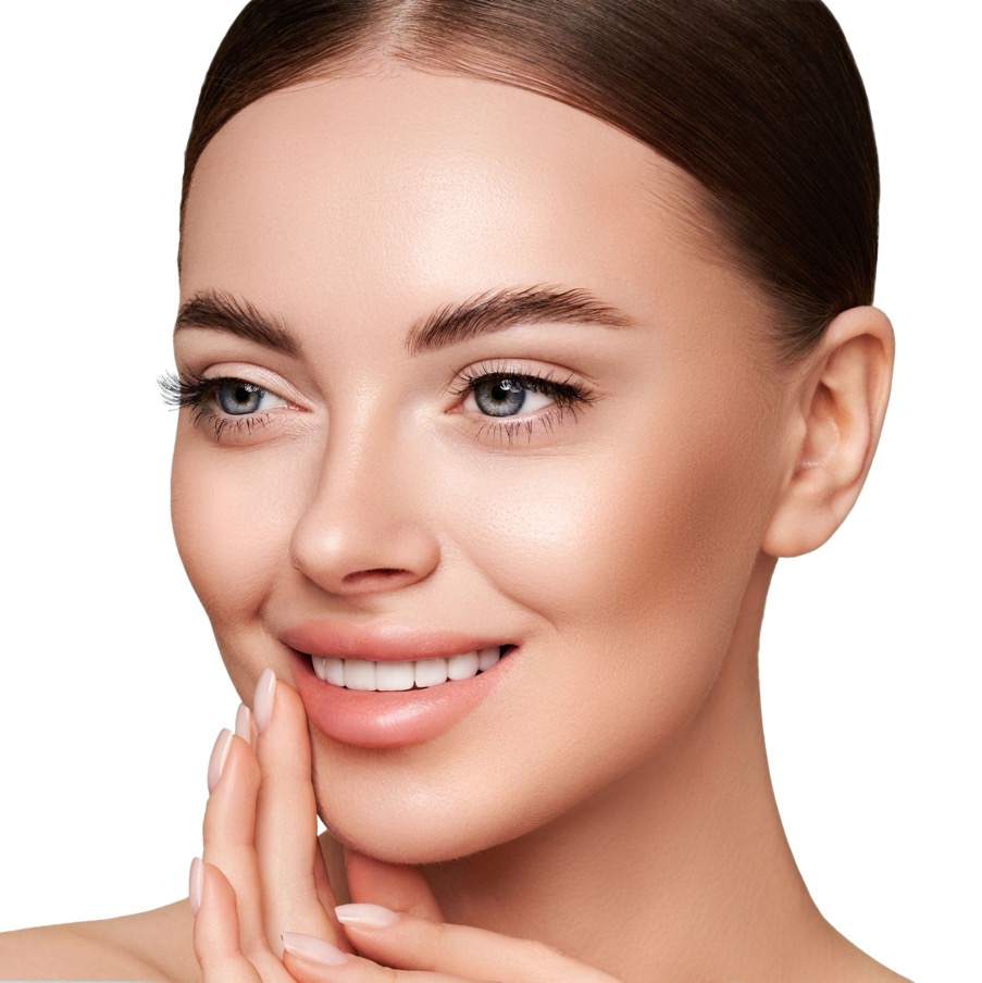 Portrait beautiful young woman with clean fresh skin